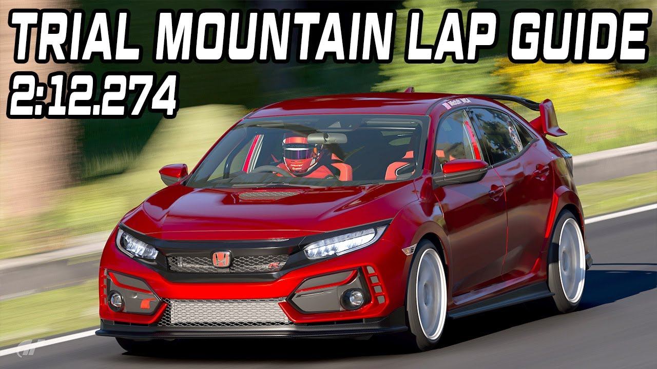 [Gran Turismo 7] Time Trial Challenge Lap Guide - Trial Mountain - Honda Civic Type R '20 смотреть онлайн