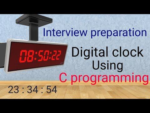 Digital clock using C Programming смотреть онлайн
