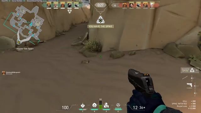 Some Garbo VALORANT Beta Gameplay on 200ms Ping and 45fps. смотреть онлайн