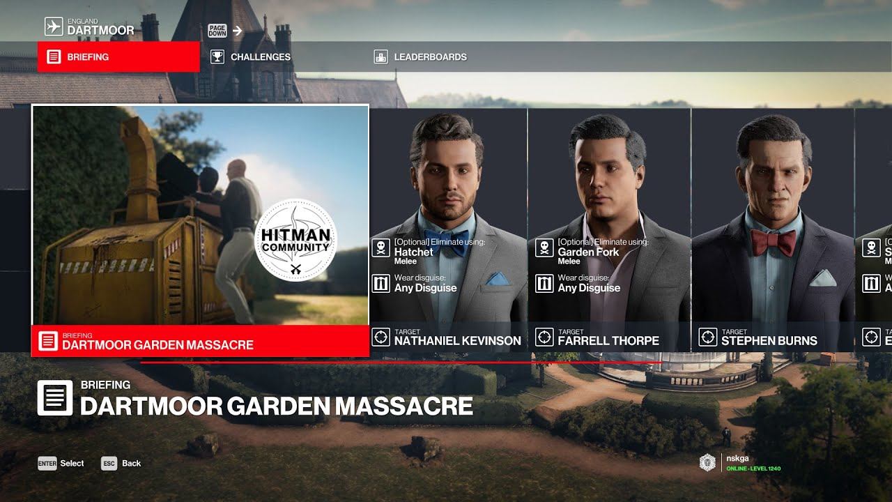 Hitman 3 - Featured Contract: Dartmoor Garden Massacre (SA,SO) смотреть онлайн