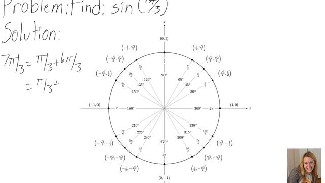 Trigonometry: Find sin (7π/3) смотреть онлайн