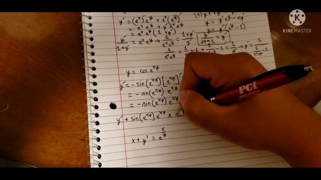 Implicit Differentiation: y=e^(x+y) ; xy = e^y; y=cos(e^(xy)); y=e^(x+y)^2 ;x+y^2=e^(x/y); e^x+e^y= смотреть онлайн
