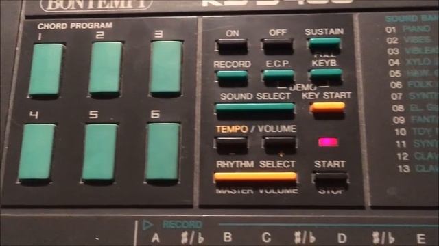 Chord programming on Bontempi KS3400 смотреть онлайн
