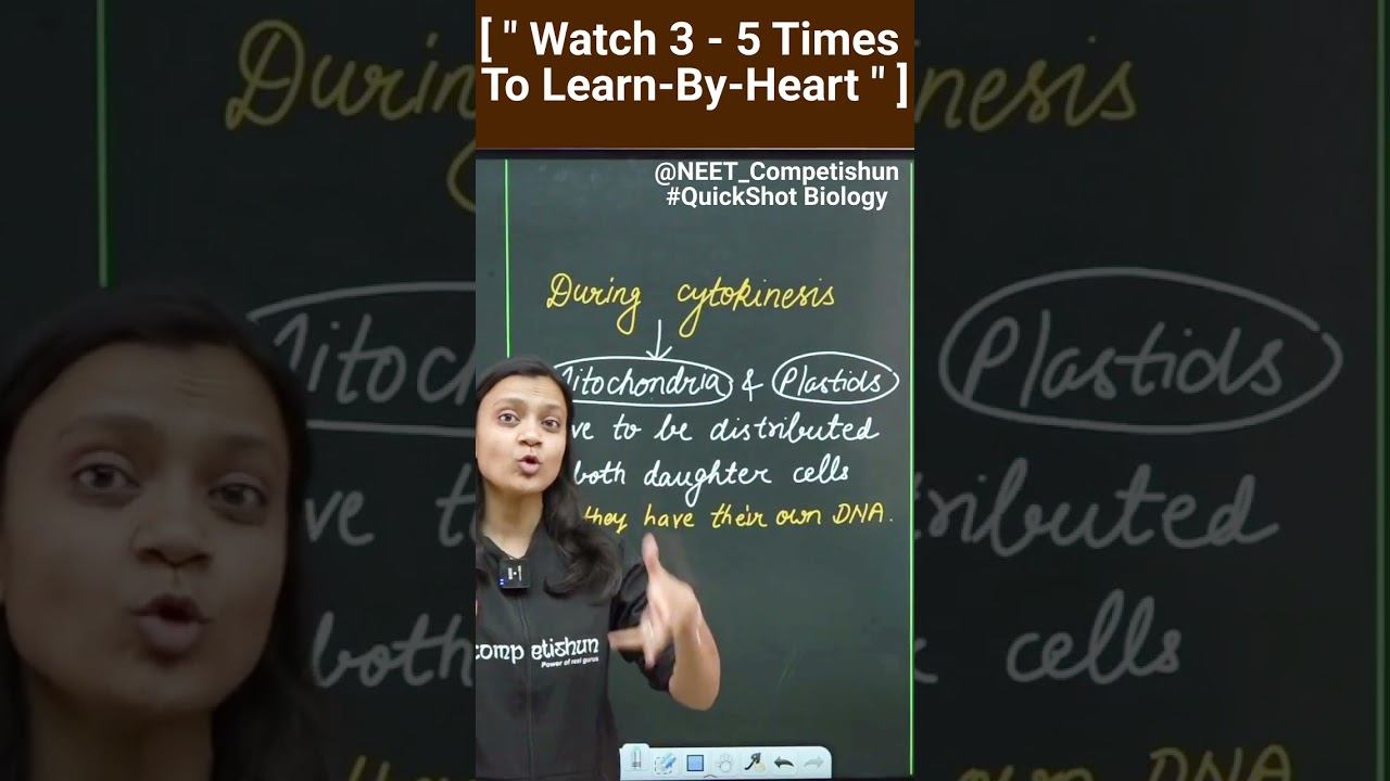 ' During Cytokinesis 'As They Have Their Own DNA With QuickShot Biology| #Poonam Ma'am |#neet#short смотреть онлайн