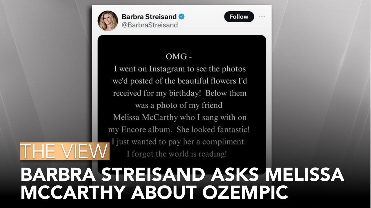 Barbra Streisand Asks Melissa McCarthy About Ozempic | The View смотреть онлайн