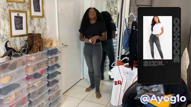 Huge Affordable Boohoo Jeans try on haul!| Petite Jeans| Back to school jeans. смотреть онлайн