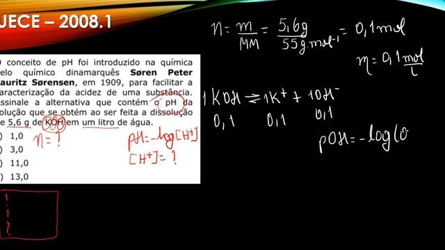 UECE 2022.1 | pH e pOH | Resolução de Questões смотреть онлайн