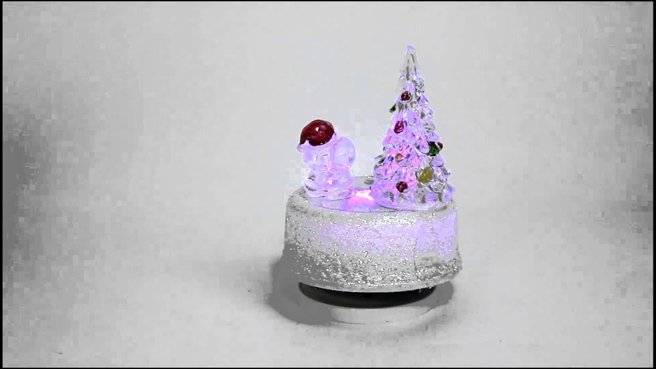 Ёлка, Дед Мороз и подарок д9в15см подсветка музыкальная вращающиеся смотреть онлайн