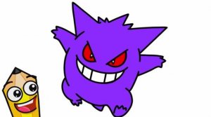 КАК ЛЕГКО НАРИСОВАТЬ ГЕНГАРА 🟣| РИСОВАНИЕ ПОКЕМОНОВ