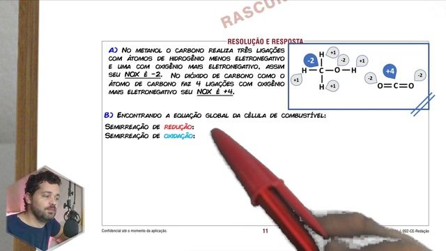 ✏️ O esquema representa uma célula a combustível de metanol (H3COH). Esse dispositivo eletroquímic смотреть онлайн