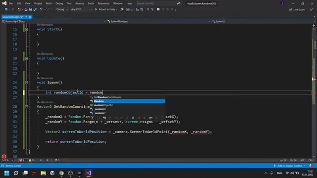 How to spawn a random object in a random location!! (Unity 2D) смотреть онлайн
