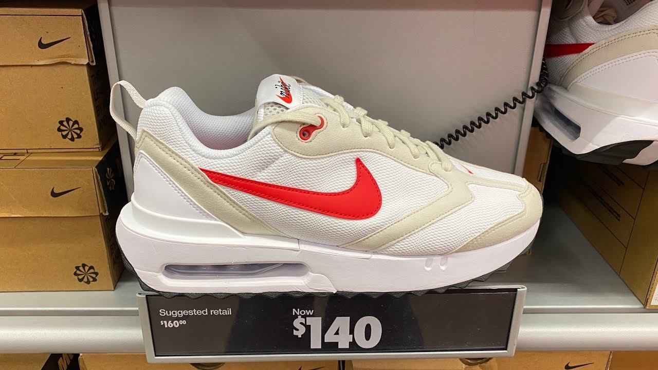 Nike Air Max Dawn (White/Light Bone/Black/University Red) - SKU: DQ3991-100 смотреть онлайн