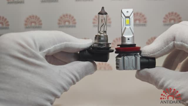 Новейшие двухцветные LED лампы H11(H8), 6000К/3000К в одной лампе.