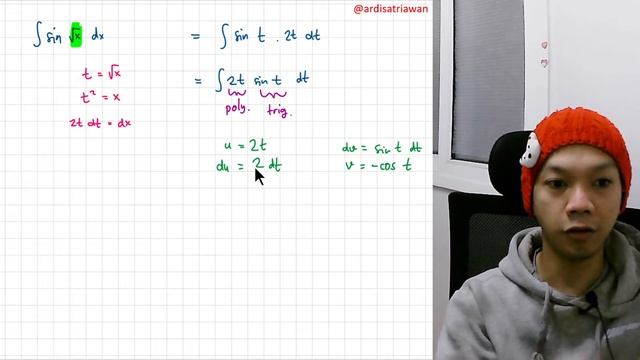 Integral of sin sqrt(x) dx - Substitution and Integration by Parts смотреть онлайн