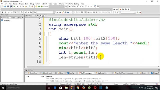 Hamming Distance in c/c++ смотреть онлайн
