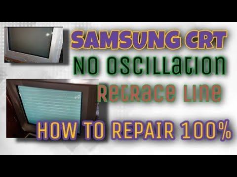 Samsung crt 21- no oscillation with retrace line how to fix смотреть онлайн