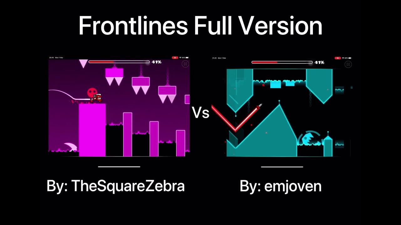 Geometry Dash = Frontlines Full Version (Comparison) (TheSquareZebra Vs emjoven) смотреть онлайн