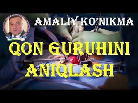 QON GURUHINI STANDART USULIDA ANIQLASH