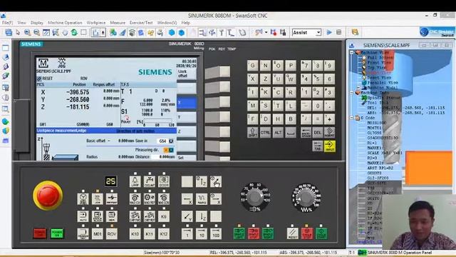 SWANSOFT CNC SIMULATOR-CARA SETTING Y AXIS TOOL. смотреть онлайн