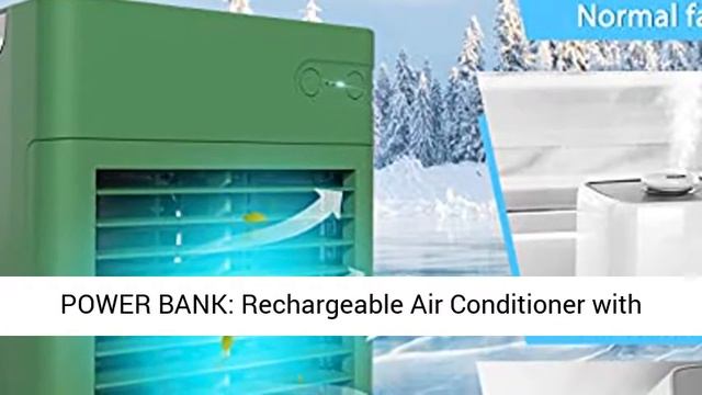 Portable Air Conditioner, Personal Air Cooler Fan, 2000 MAh Power Rechargeable Mini Air Conditioner
