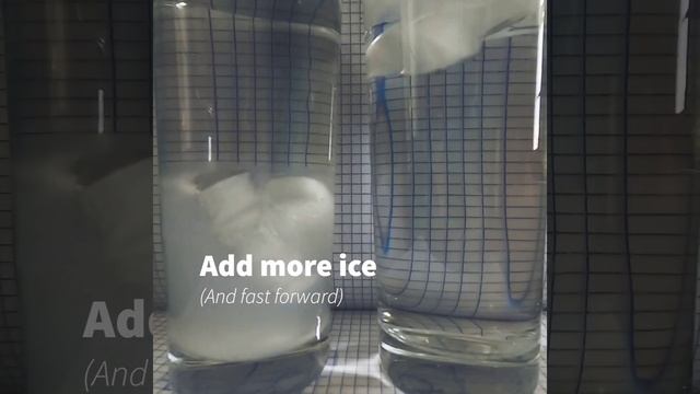 Ice melting in two liquids смотреть онлайн
