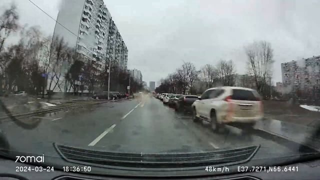 Driving in Moscow city: Бирюлёво Западное - Марьино - Текстильщики 24/03/2024 (timelapse 4x) смотреть онлайн