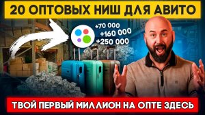 Топ-20 товаров для продажи оптом на Авито. Оптовый бизнес и оптовый дропшиппинг с нуля.