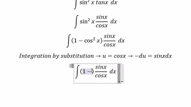 Calculus Help: Integral of sin^2 x tanx dx - Integration by substitution смотреть онлайн