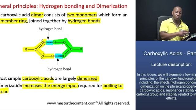 DAT: Properties of carboxylic Acids - Part 2A - Dimerization in Carboxylic Acids смотреть онлайн