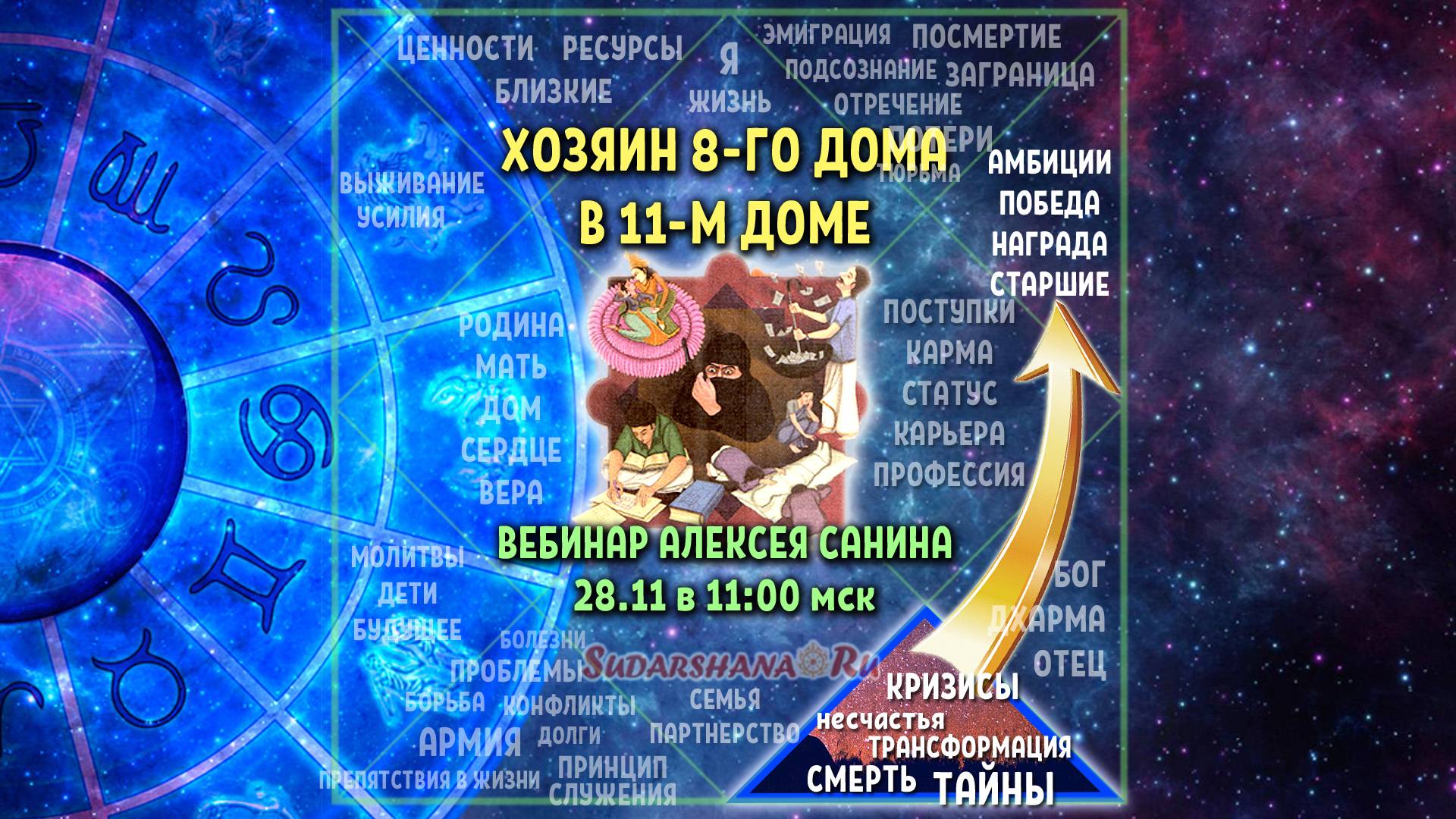 28.11.2024 - Хозяин 8-го дома в 11-м доме - вебинар Алексея Санина