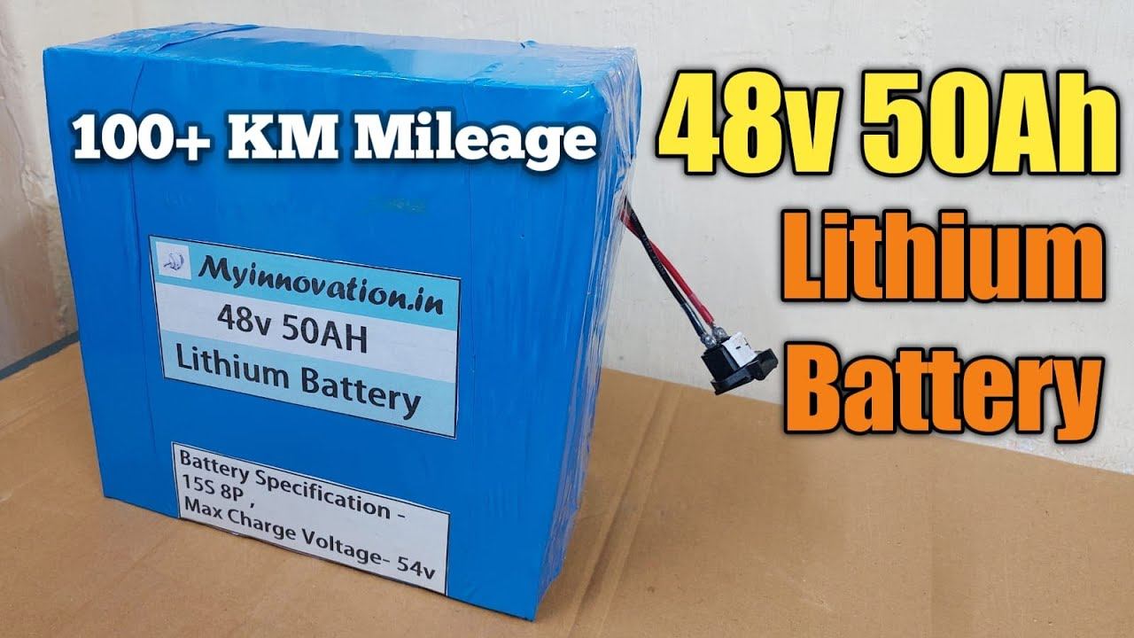 48v 50Ah Lithium Battery, 100km+ Mileage, E Scooty,E Bike Battery