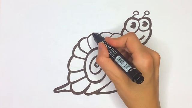 Рисунок улитки для детей | Drawing of a snail for children смотреть онлайн