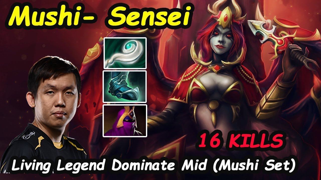 Mushi - [Queen Of Pain] MID Living LEGEND SENSEI Master Class with Mushi Set Dota2 7.21d смотреть онлайн