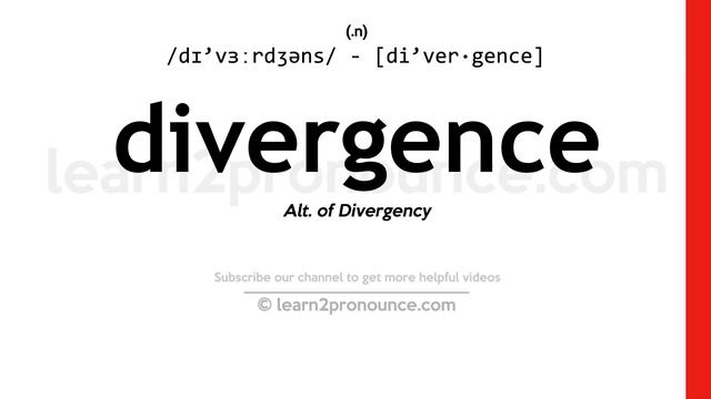 Pronunciation of Divergence | Definition of Divergence смотреть онлайн