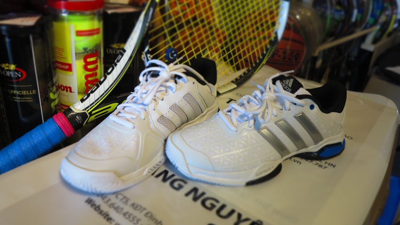 adidas Barricade Club White/Black Men's Shoe смотреть онлайн