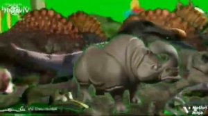 Animals, Dinosaurs and Prehistoric Creatures Stampede Green Screen