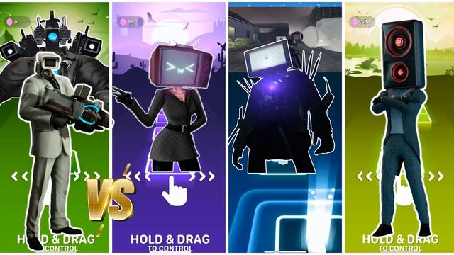 Skibidi Toilet Camera Man 🆚 TV Woman 🆚 TVman Titan 🆚 Speaker Man in Hop Ball 3D смотреть онлайн