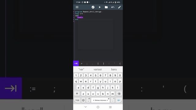 Program Struktur Kendali Perulangan Repeat... Until || Menggunakan Pascal N-IDE смотреть онлайн