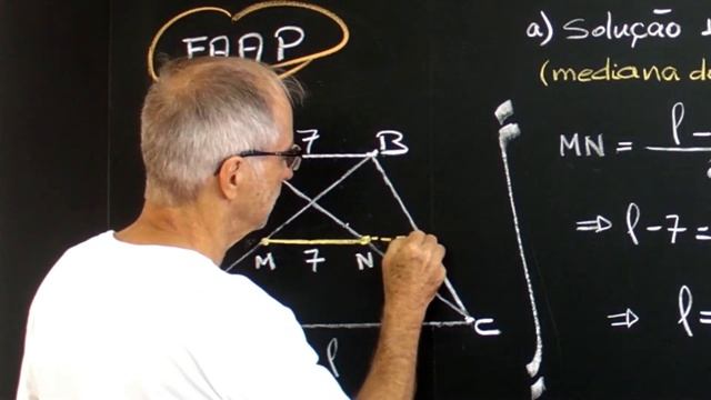 No trapézio abaixo, o segmento MN que une os pontos médios M e N das diagonais (FAAP) | Prof. Fernã смотреть онлайн