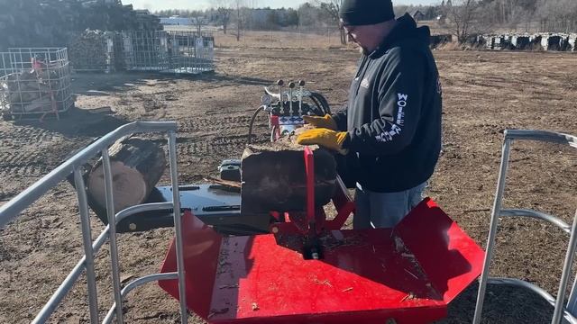 Wolfe Ridge 28 Pro Log Splitter Walk Around and Demonstration смотреть онлайн
