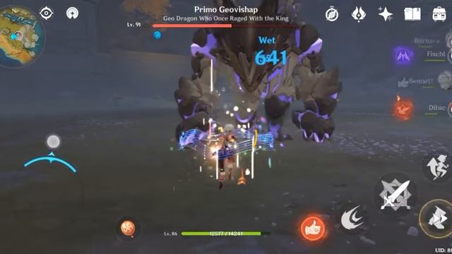 Genshin Impact - First time Fighting Primo Geovishap on Realme 8 5g смотреть онлайн