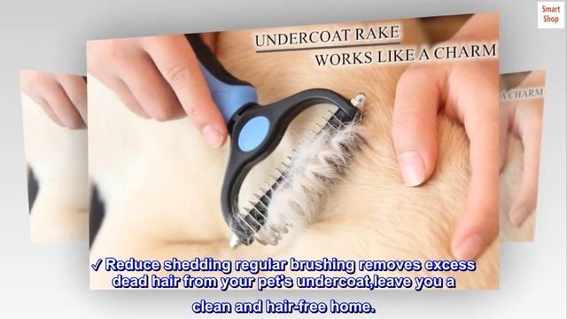 Maxpower Planet Pet Grooming Brush - Double Sided Shedding and Dematting Undercoat Rake Comb for Do смотреть онлайн