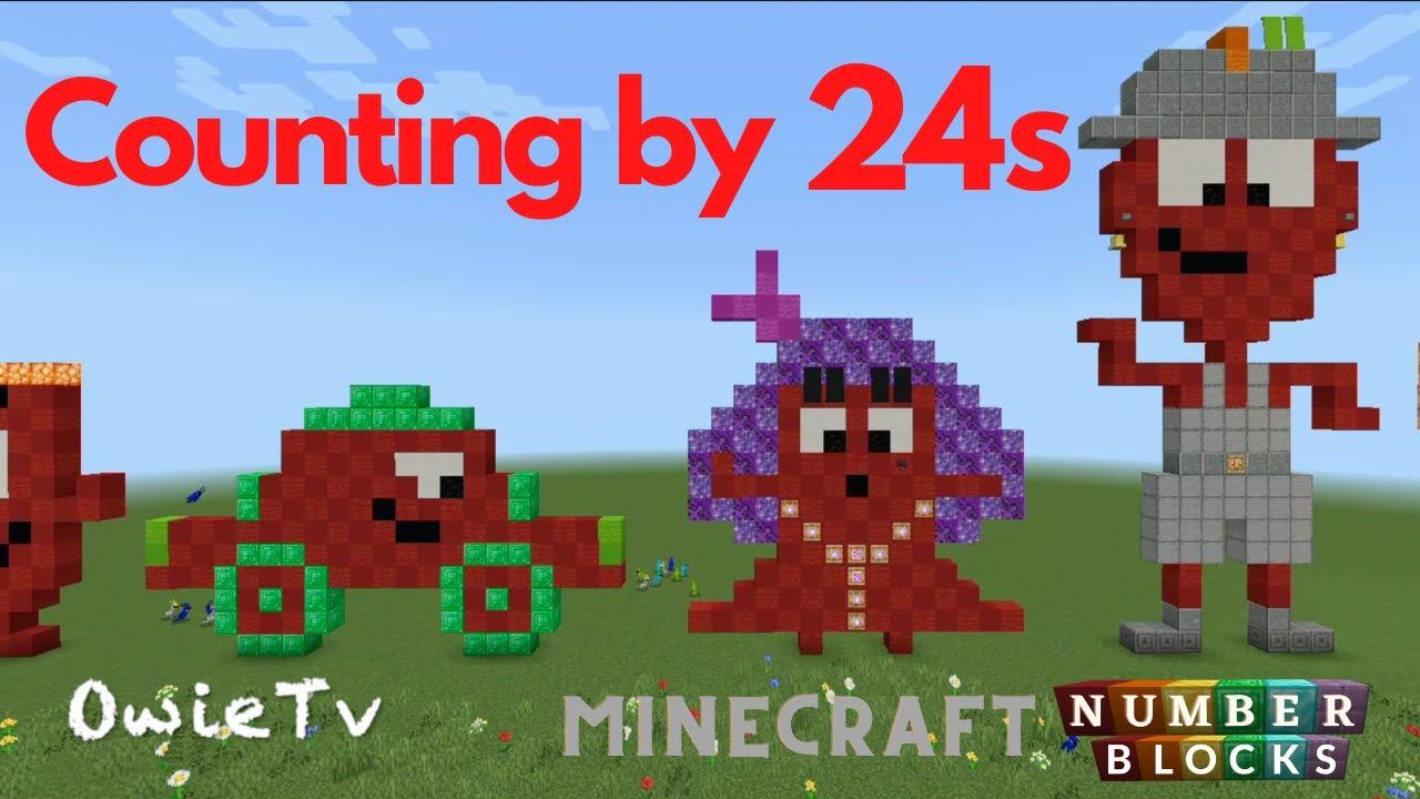 Numberblocks Minecraft -COUNTING BY 24s | LEARN TO COUNT | SKIP COUNTING BY 24 | MATH SONGS FOR KID смотреть онлайн