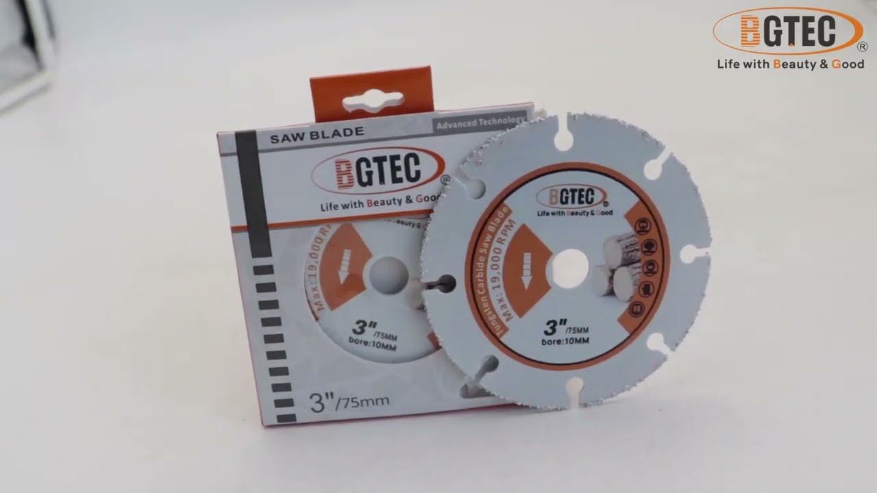 BGTEC Vacuum Brazed Carbide Cut-Off Wheel Blade for Wood Board Gypsum Board Rubber Pipe Plastic смотреть онлайн
