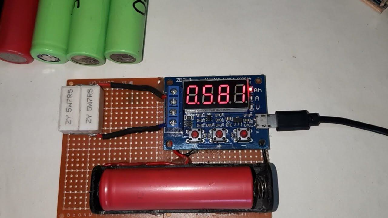 18650 Battery Capacity tester,Old laptop 18650 battery discharge test with ZB2L3 TESTING CIRCUIT смотреть онлайн