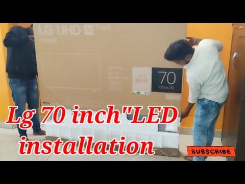 New Lg 70 inch LED TV installation and unboxing | LG full hd 70 inch smart TV installation and demo смотреть онлайн