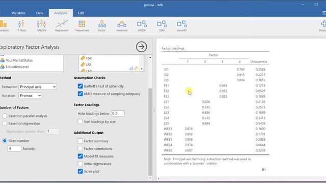 Exploratory Factor Analysis using JAMOVI смотреть онлайн