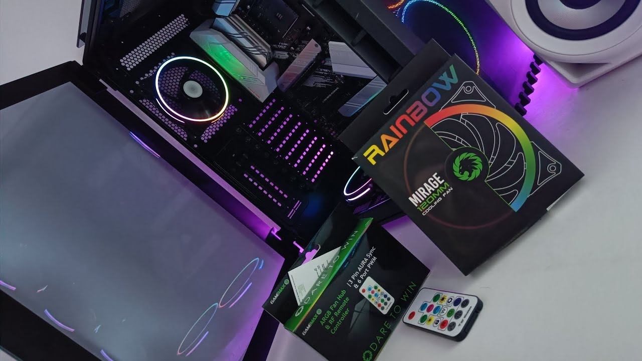 Gamemax Rainbow Mirage ARGB pc Fan + Hub смотреть онлайн