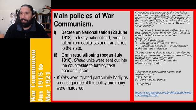 War Communism in Russia (Jun 1918 to Mar 1921). смотреть онлайн