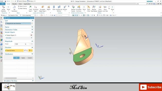 Siemens Nx Nastran simulation | Twisted hindge FEM in Siemens NX 11 PLM смотреть онлайн